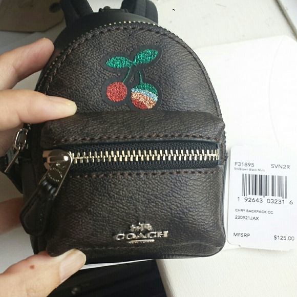 coach backpack coin case